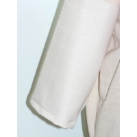 Bluzka Camea kremowa z błyszczącym panelem - styl Oversize